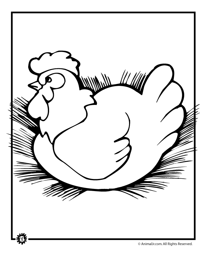 Chicken Coloring Pages | Animal Jr.