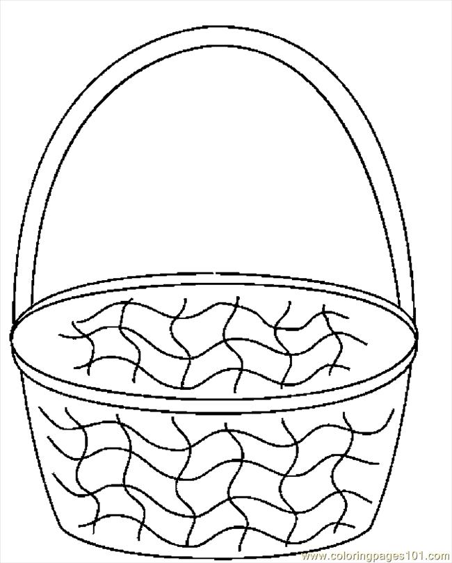Easter Egg Coloring Sheet Print : Easter Basket Coloring Pages To 