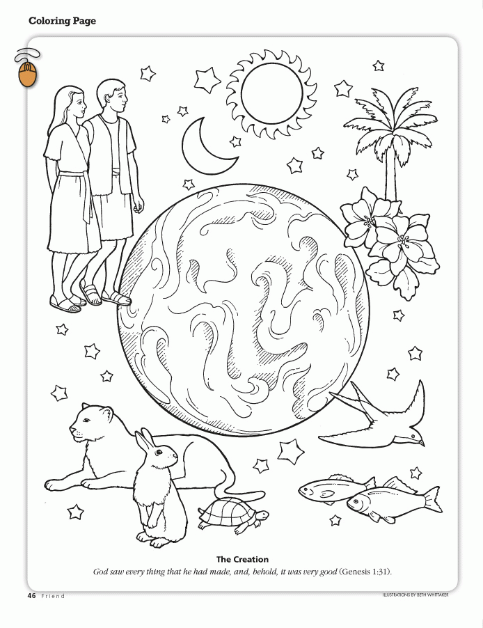 Creation Story Coloring Pages Day Worm Fun Easy Kids Crafts