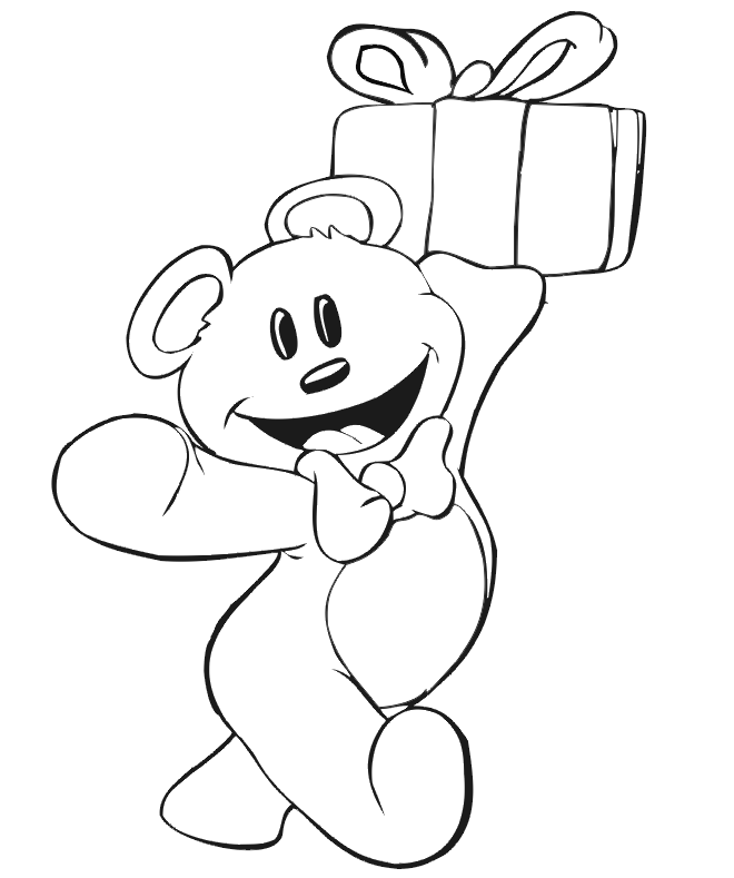 Teddy Bear Birthday Coloring Pages