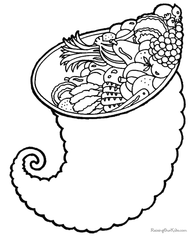 Kid Thanksgiving coloring page - 007