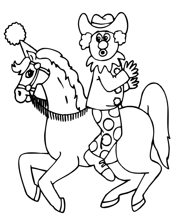 Clown Coloring Pages for Kids- Free Coloring Pages to print