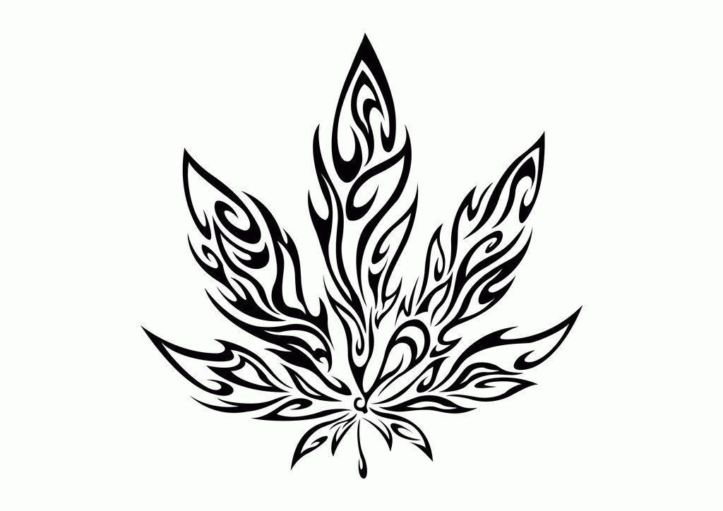 Pot Leaf Tattoo