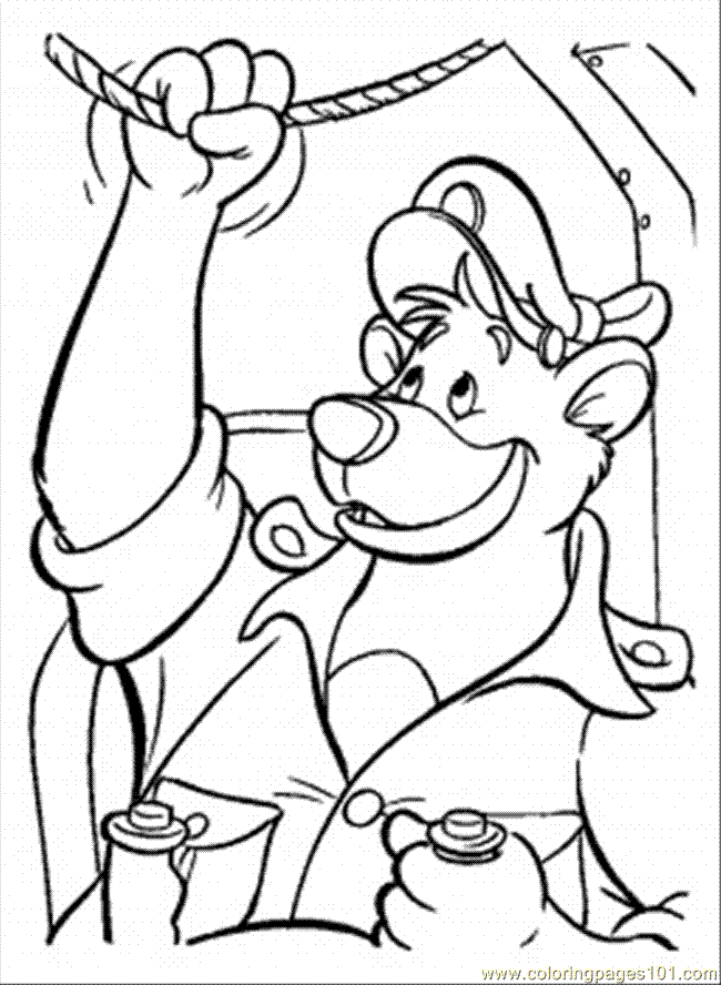 Coloring Pages Baloo (Cartoons > Tale Spin) - free printable 