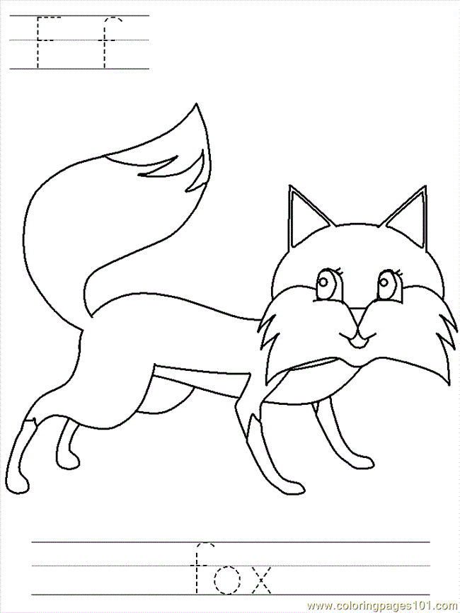 Coloring Pages Bposter Fox (Animals > Others) - free printable 