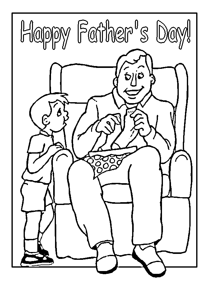Fathers Day Coloring Pages | kids world