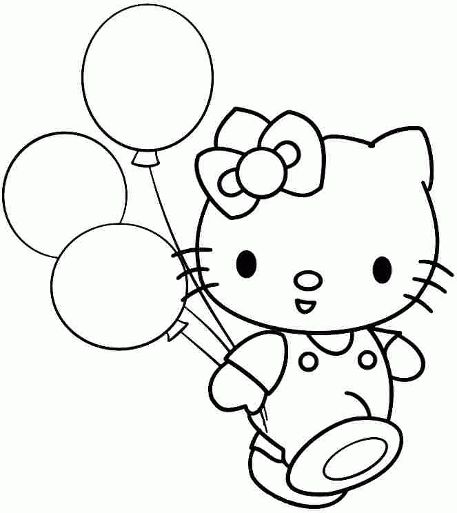 Free Coloring Sheets Cartoon Hello Kitty For Kids & Boys #21392