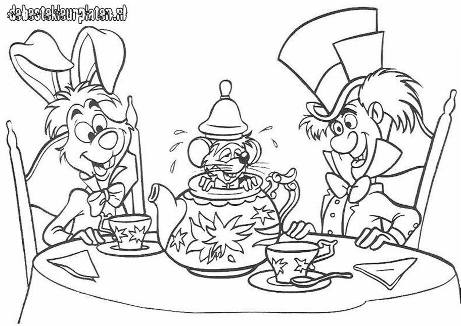 anime alice in wonderland Colouring Pages