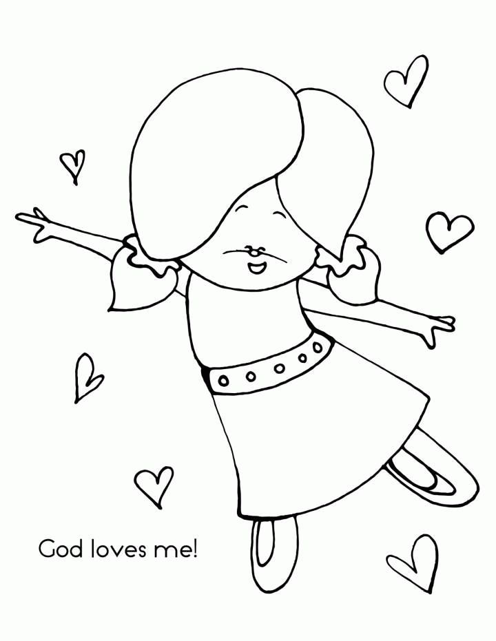 Related Pictures God Loves Me Coloring Page Car Pictures