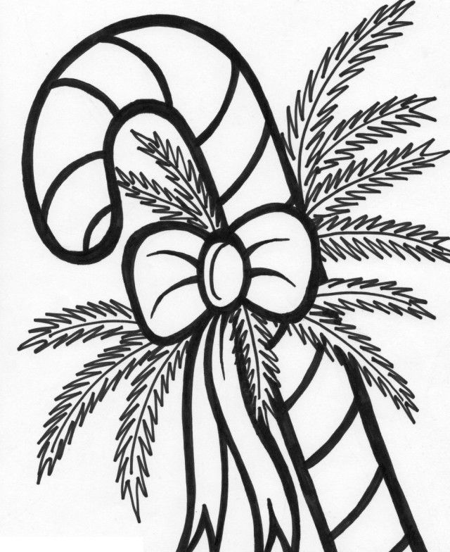 Cool Xmas Candy Cane Coloring Pages For Kids | Laptopezine.