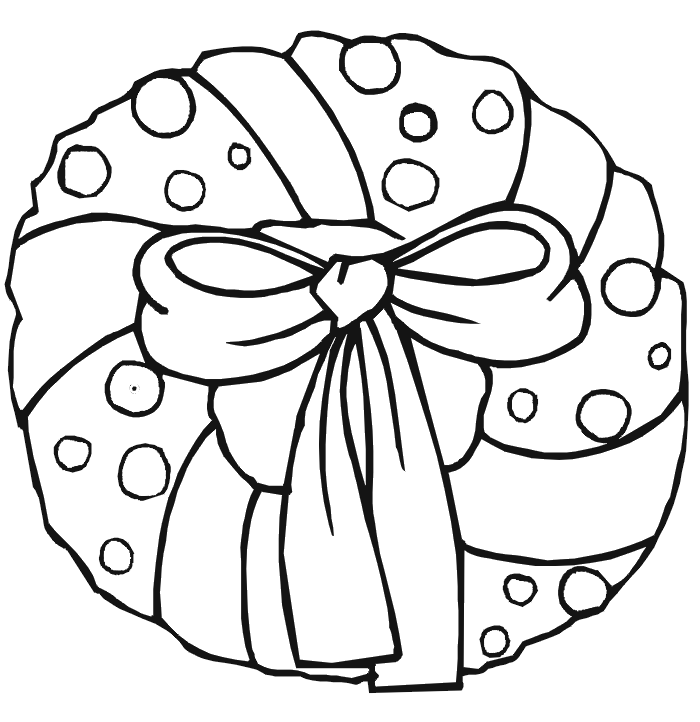 wreath coloring page