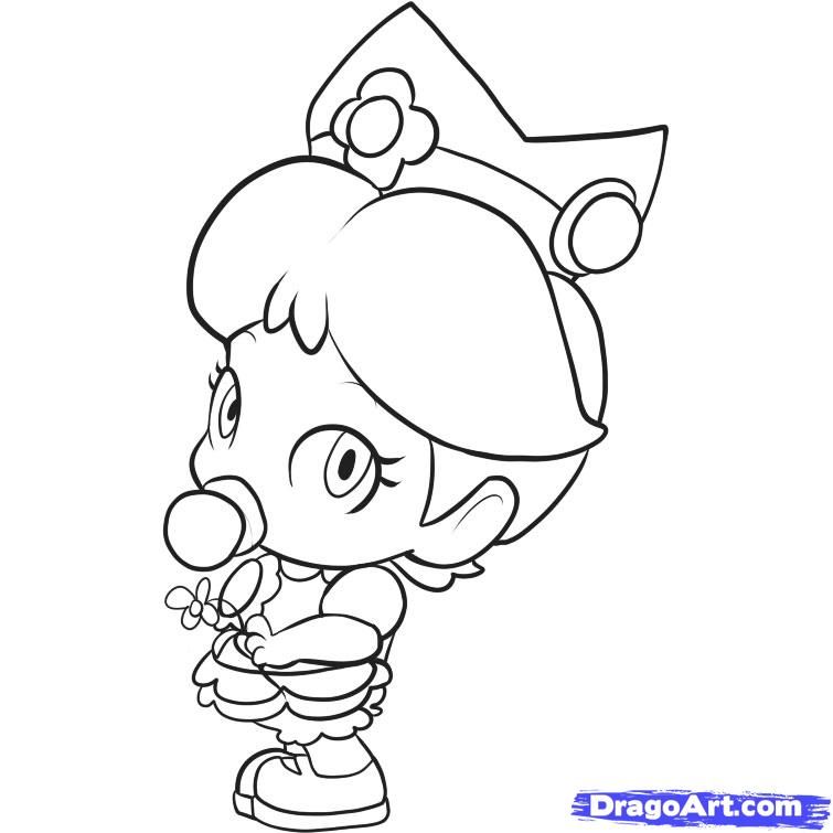 Draw Baby Daisy, Step by Step, Drawing Sheets, Added by Dawn 