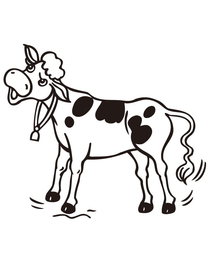 Cartoon Cow Coloring Page | Free Printable Coloring Pages 
