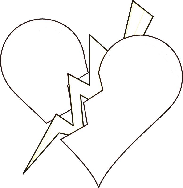 broken heart coloring pages coloring home