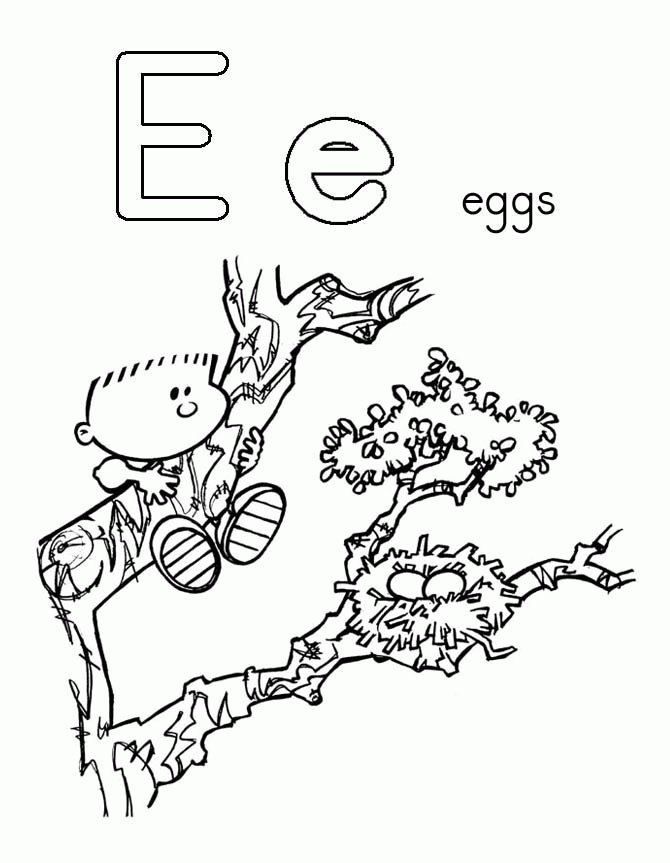 E Alphabet Letters Coloring Page | HelloColoring.com | Coloring Pages