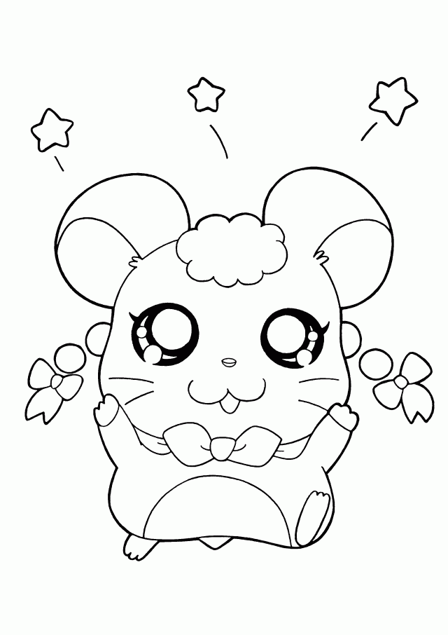 Download Cute Character Of Hamtaro Coloring Pages For Kids Or 