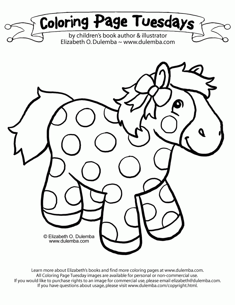 dulemba: Coloring Page Tuesday - Pretty Pony