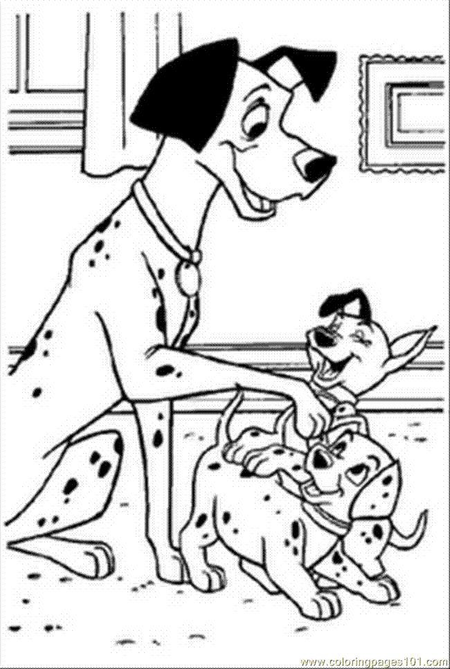 Related Pictures 101 Dalmatians Printable Coloring Pages Disney 