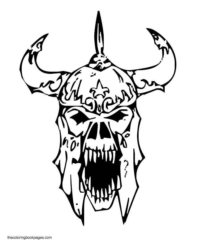 skull 2 Colouring Pages (page 3)
