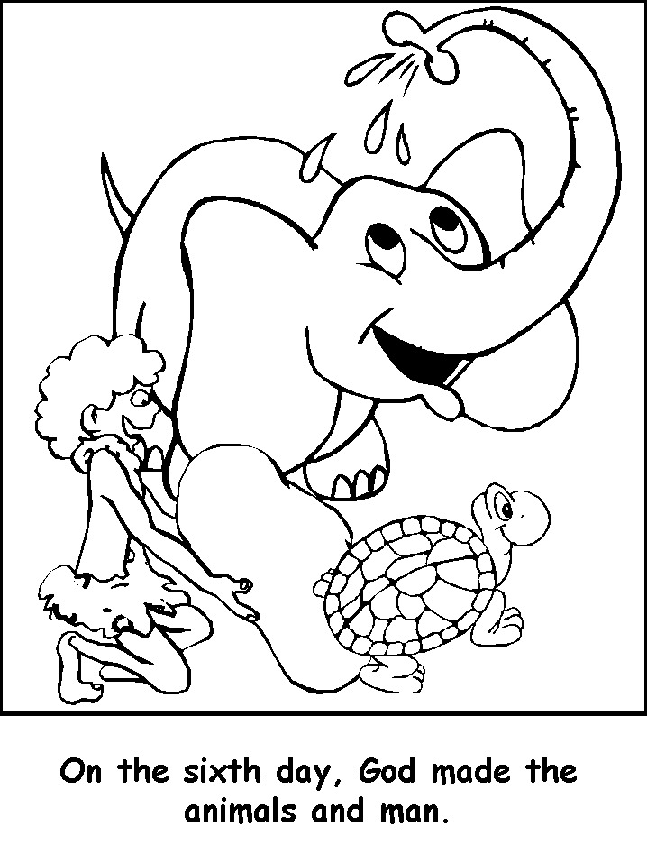 6 creation Colouring Pages (page 3)