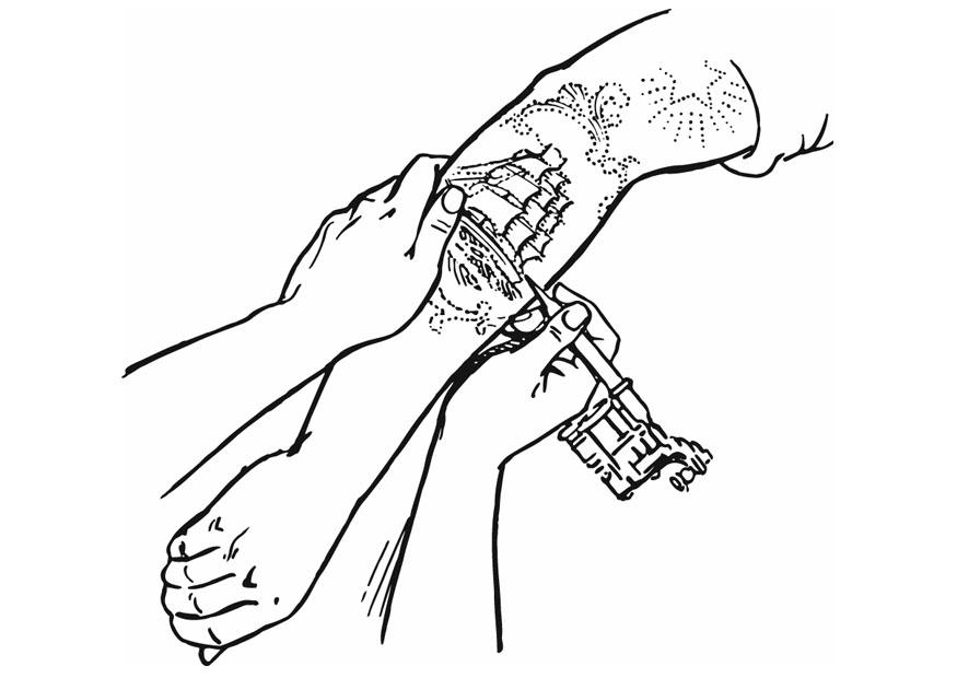 Coloring page Tattoo - img 13282.