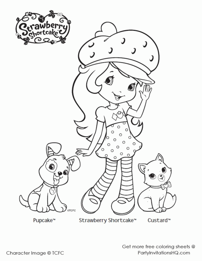 Coloring Pages Of Strawberry Shortcake And Friends