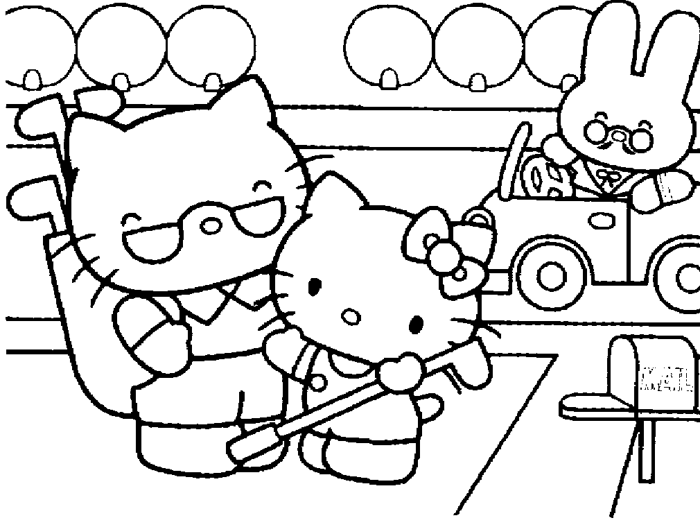 Fazendo a Minha Festa para Colorir: Hello Kitty - Imagens para 