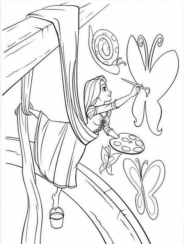 Rapunzel Tangled Coloring Pages - Free Printable Pictures Coloring 