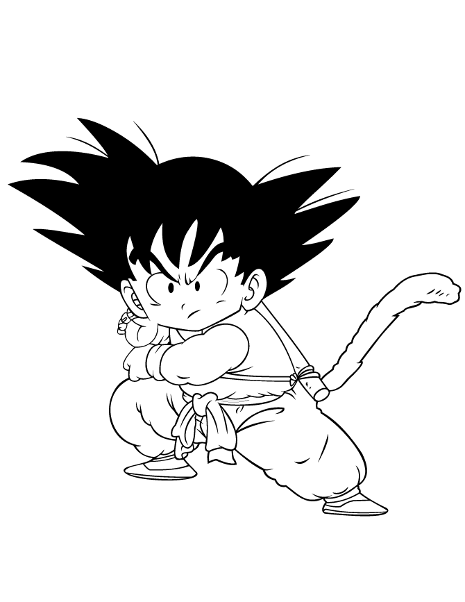 kid goku Colouring Pages (page 2)