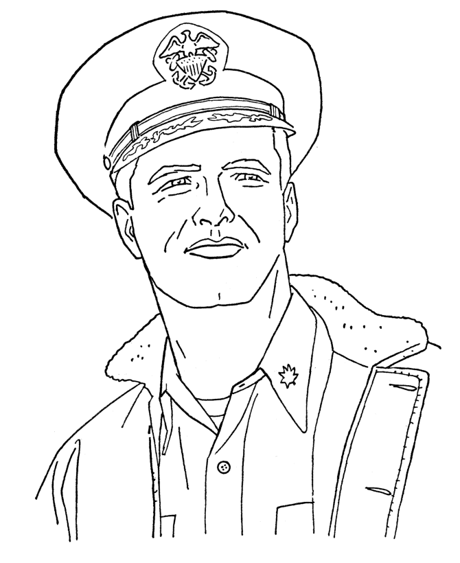 Armed Forces Day Coloring Pages | US Navy Officer Armed Forces 