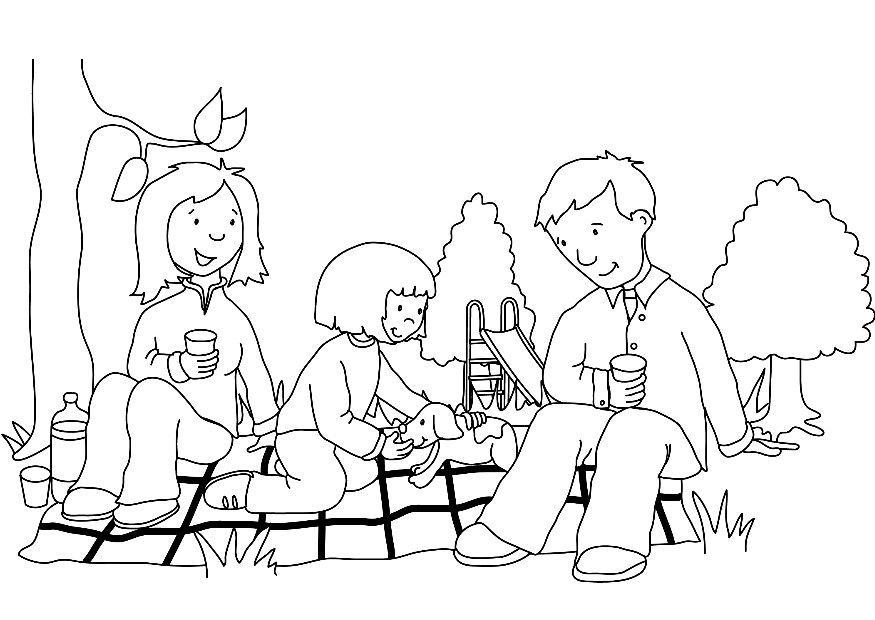 Coloring page picnic - img 7322.