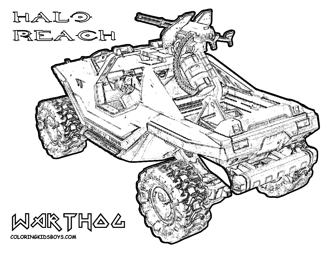 Halo coloring pages to download and print for free