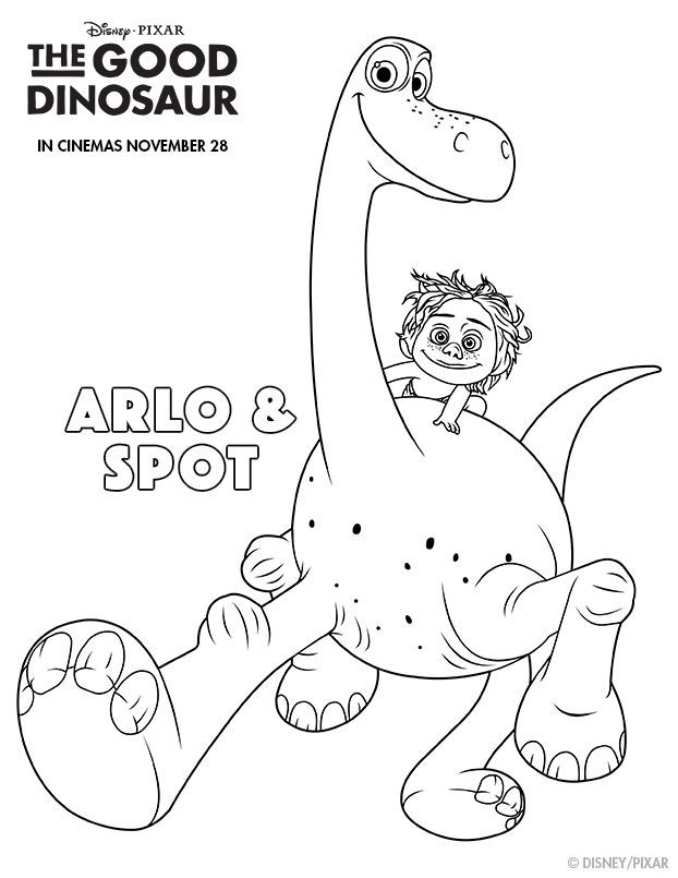 The good dinosaur, Colouring pages and Dinosaurs
