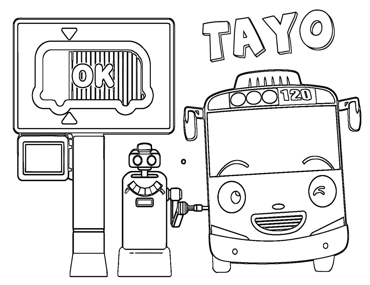 Tayo The Little Bus Coloring Pages   Coloring Home