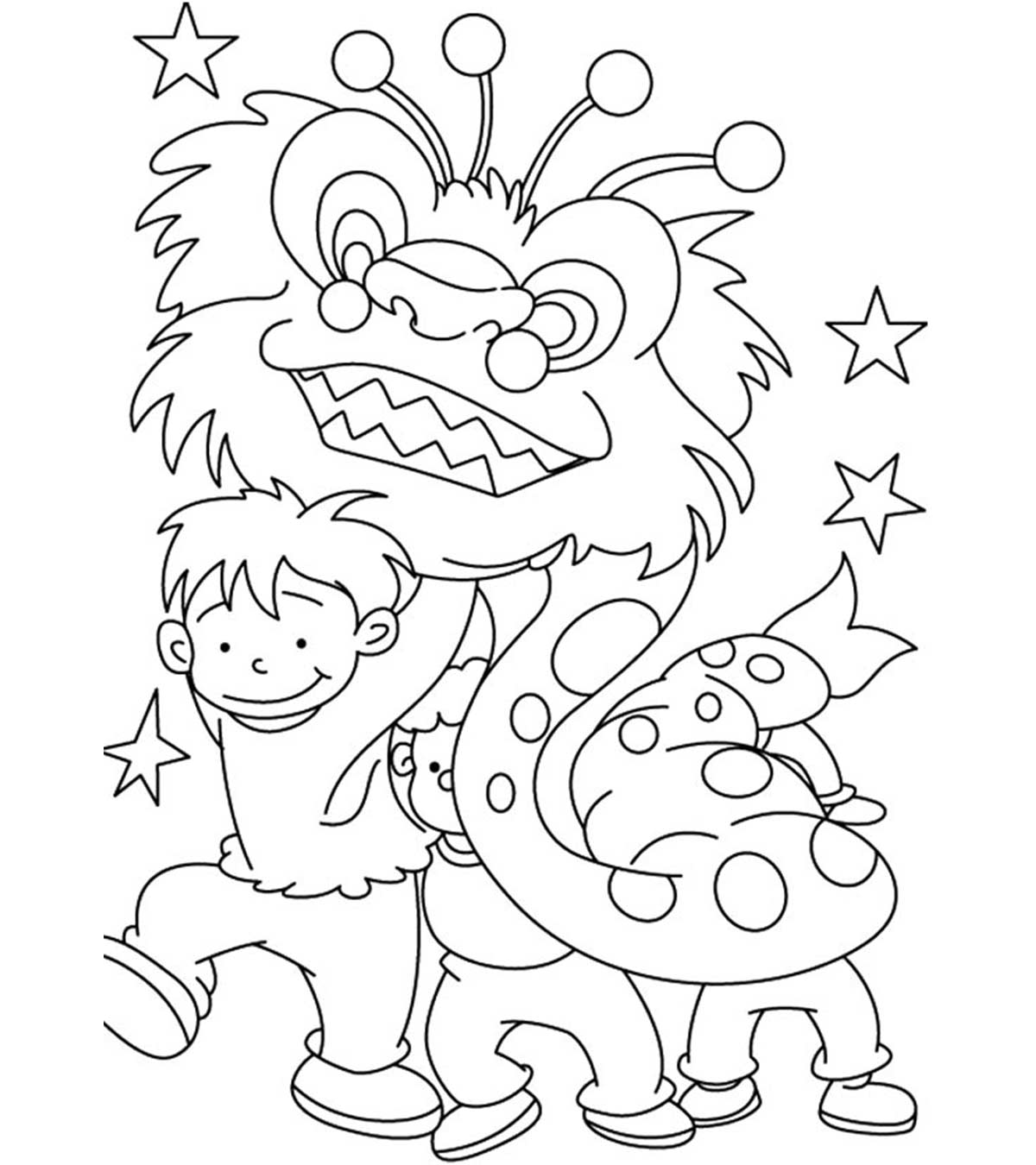 Chinese New Year Colouring Pages Clip Art Library Gambaran