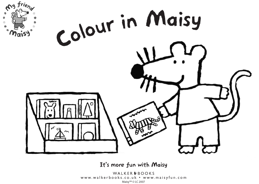 Maisy Mouse Coloring Book Train Bedtime Pages Sketch Coloring Page