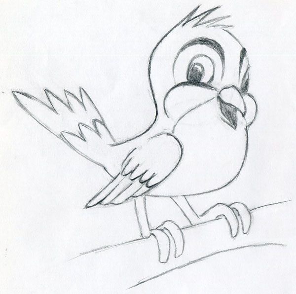 Learn To Draw Cartoon Bird – Very Simple, In Few Easy Steps. - Coloring Home