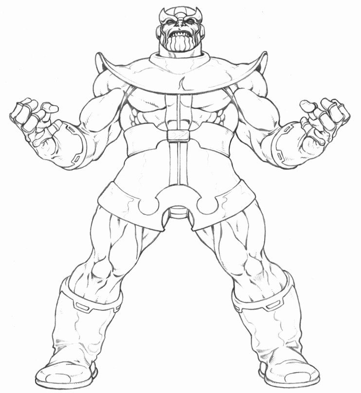 Power Of Thanos Coloring Page - Free Printable Coloring ...