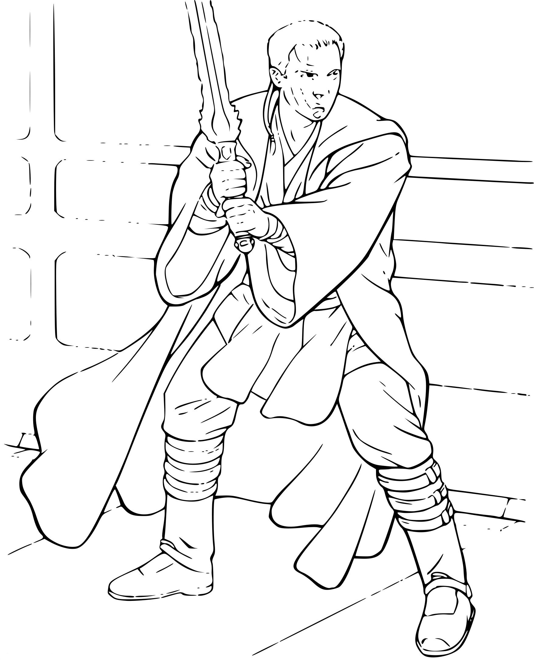 Obi Wan Kenobi coloring page - free ...
