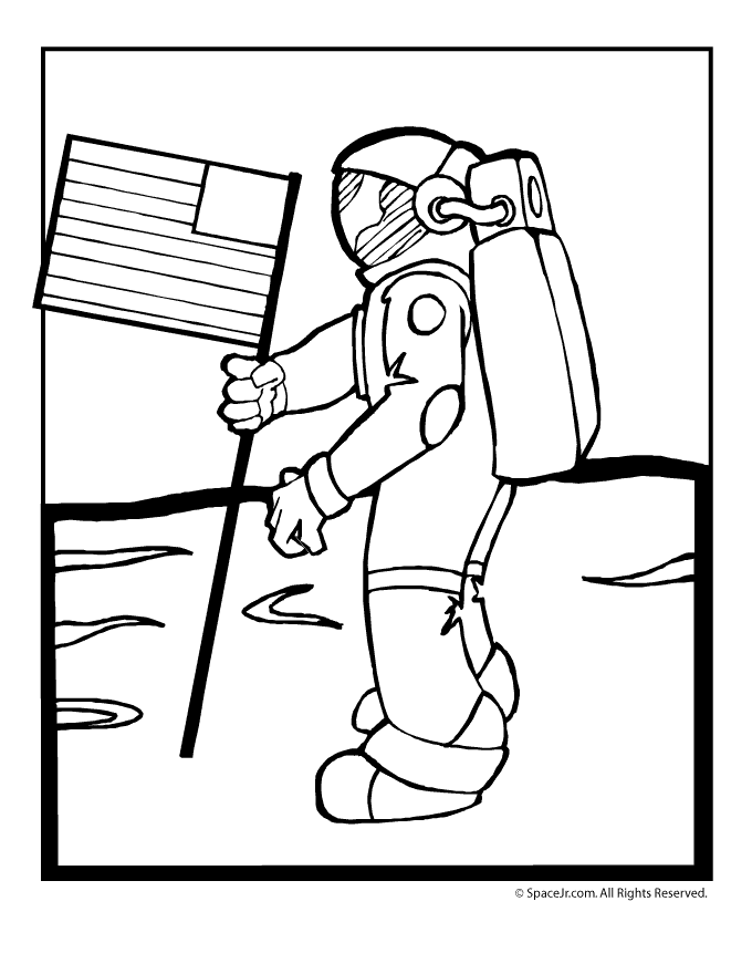 COLORING PAGES ASTRONAUT | Coloring Pages Printable | Solar system coloring  pages, Planet coloring pages, Moon coloring pages