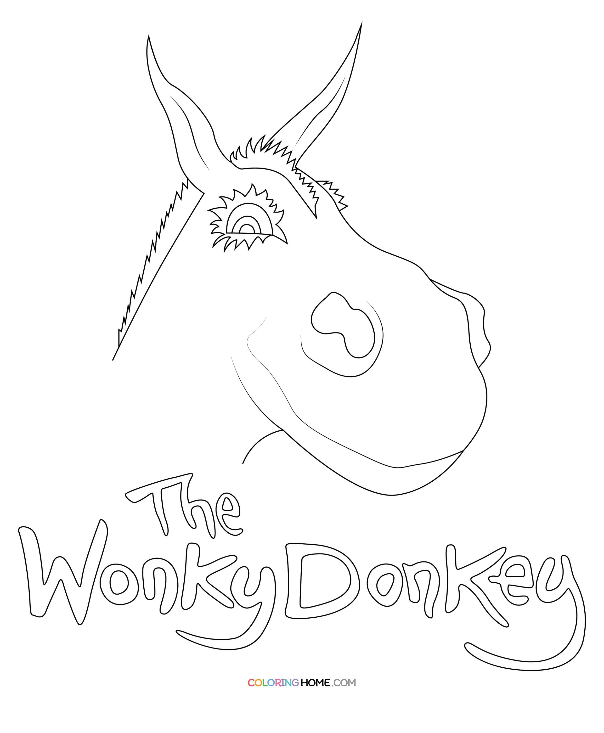 The Wonky Donkey coloring page