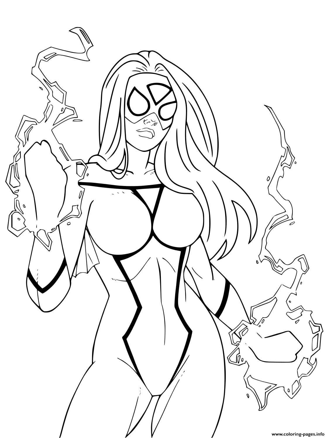 Gwen Stacy Get Her Powers Coloring ...coloring-pages.info