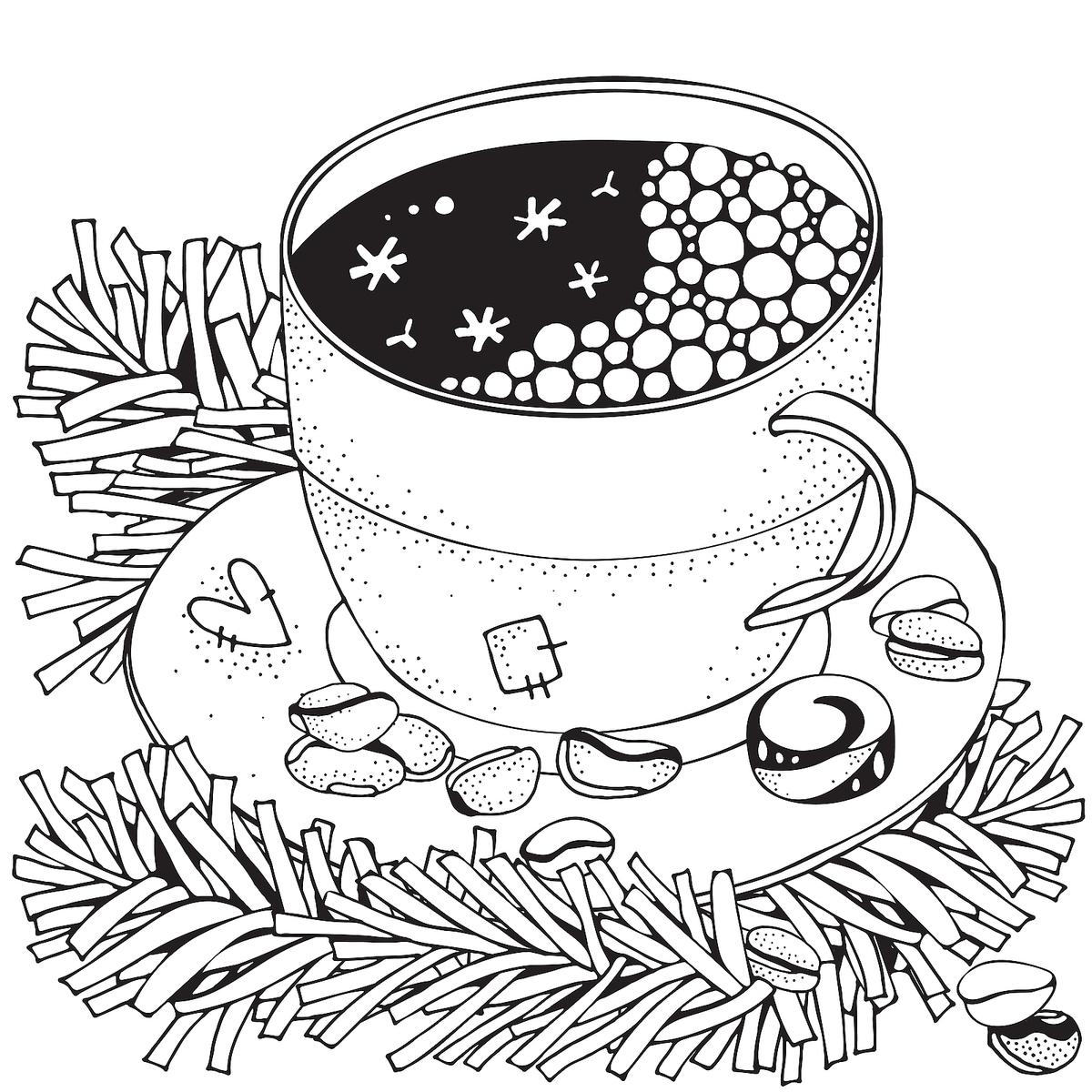 Hot Cocoa Coloring Pages.