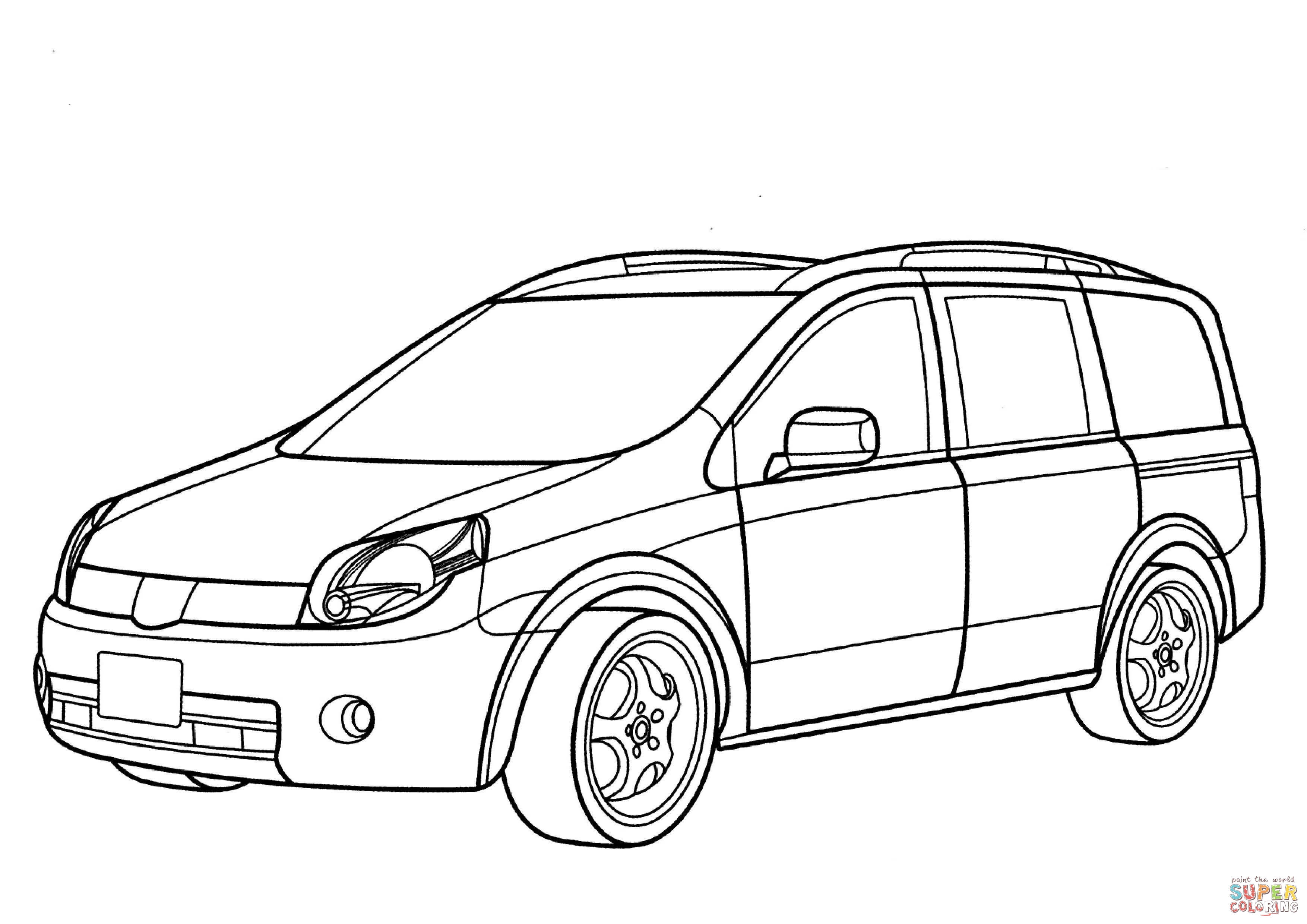 Nissan Lafesta Minivan coloring page | Free Printable Coloring Pages