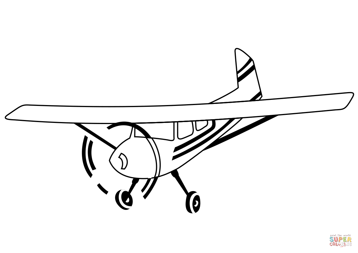 Light Aircraft coloring page | Free Printable Coloring Pages