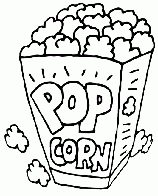 pop corn coloring printable page | Colored popcorn, Food coloring pages, Coloring  pages