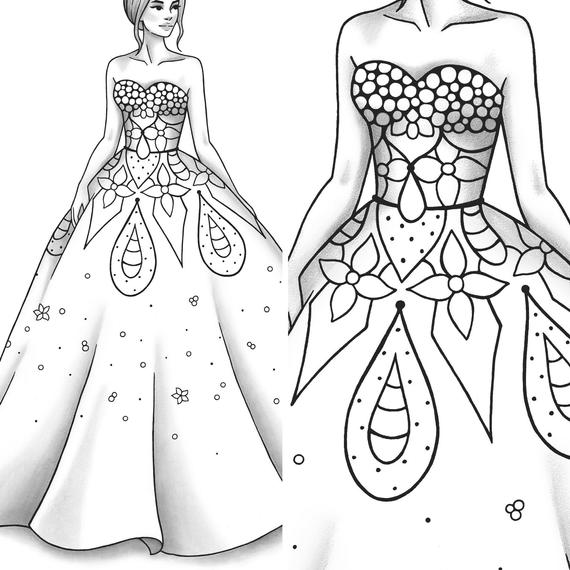 Printable Coloring Page Fashion And Clothes Colouring Sheet