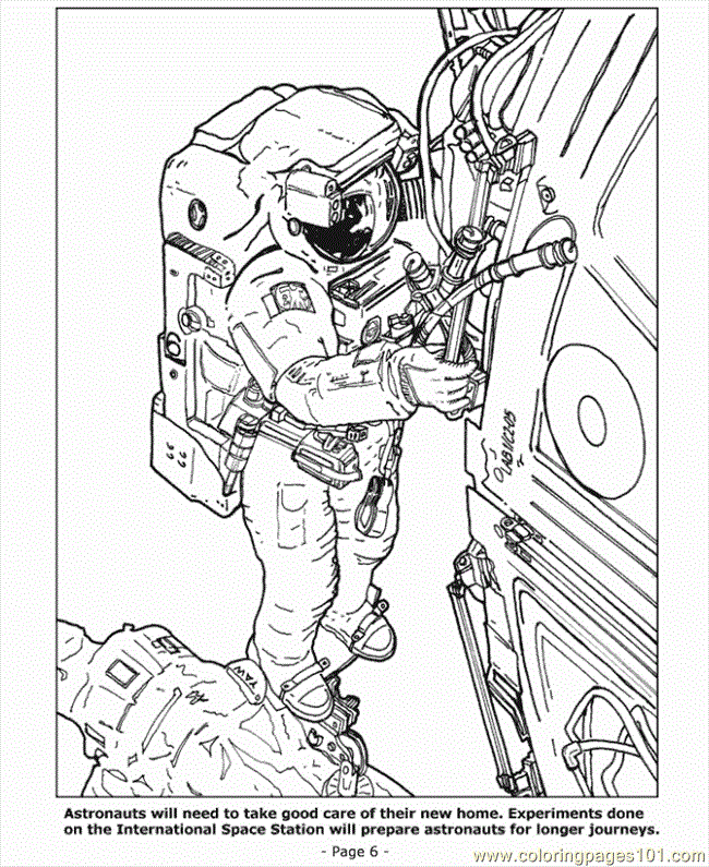 Space 06 Coloring Page - Free Astronauts Coloring Pages :  ColoringPages101.com