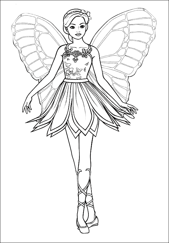 barbie fashion fairytale coloring pages