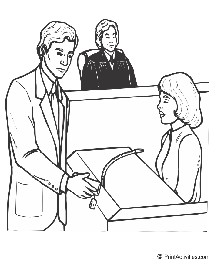 Lawyer Coloring Pages - Coloring Home